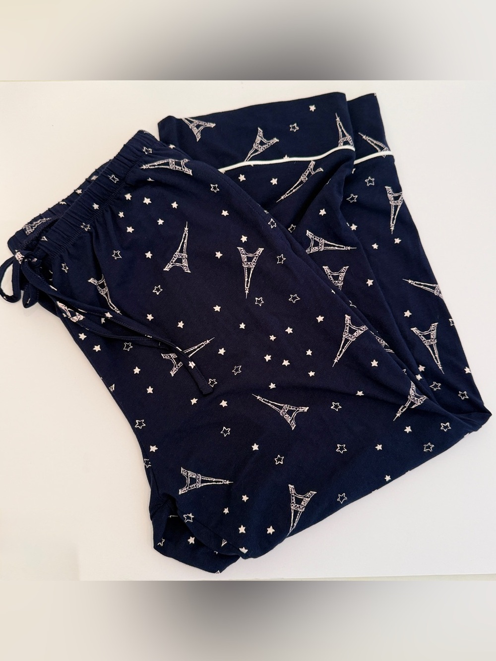 The Cat’s Pajamas Navy Paris Eiffel Tower Print Lounge Pajama Pants XS